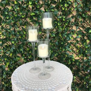 glass stem candle holders (sets of 3) | Candle Holders