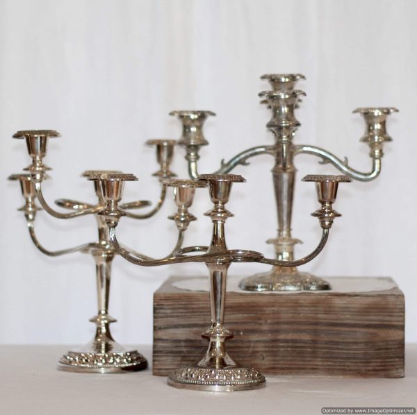 candelabra (3 arm silver) | Candle Holders