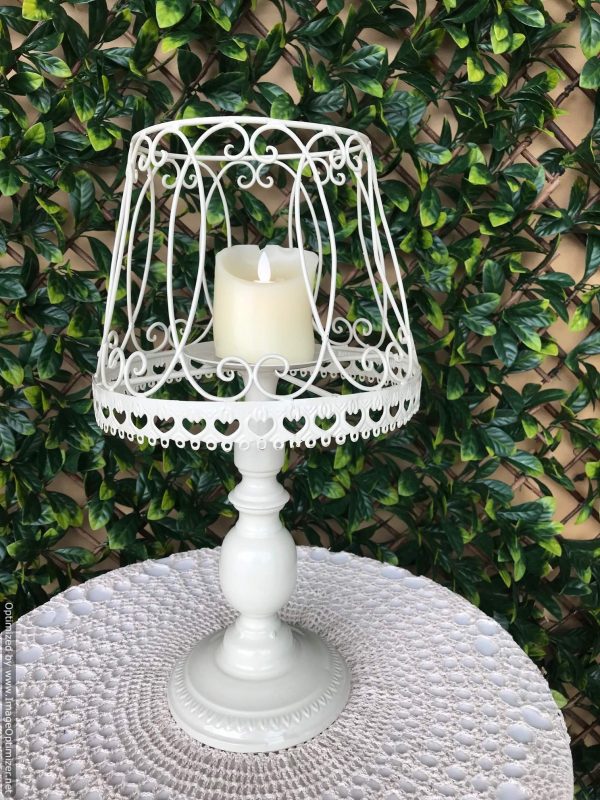 white lamp candle holder | Candle Holders