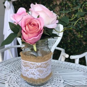mason jars (hessian & lace) | Flower Vessels