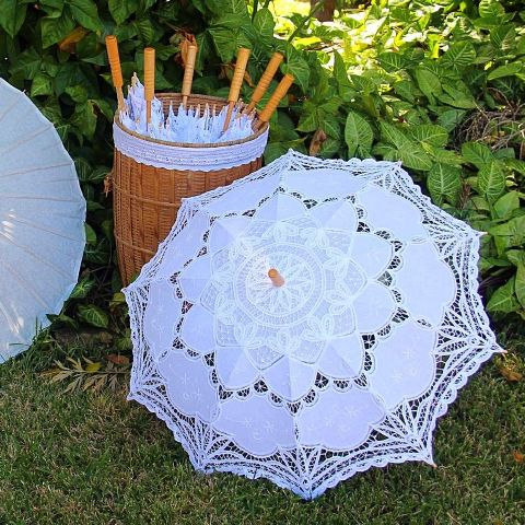 white lace parasols | Other Props & Décor