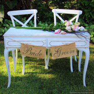 Queen Ann writing desk & chairs | Signing Table & Chairs