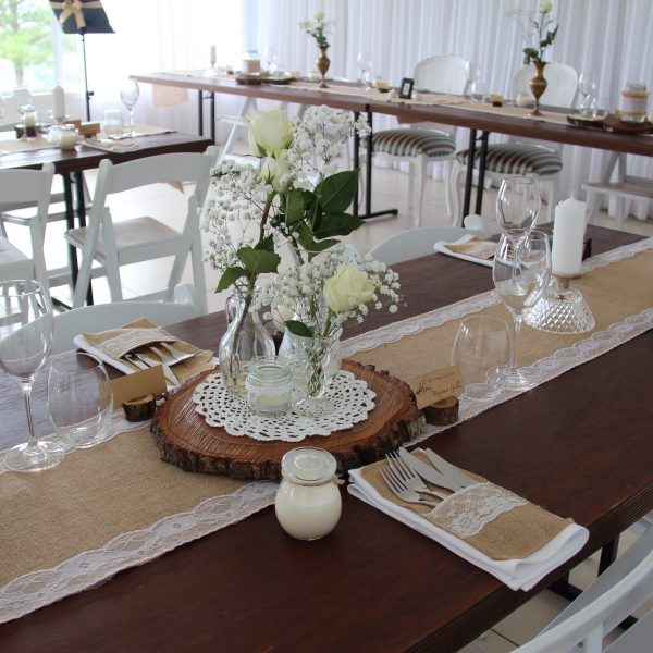 table runners (hessian & lace) | Table Décor & Accessories